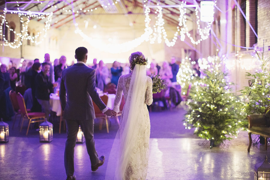 Kelham Island Museum wedding | Sheffield alternative rustic industrial wedding venue | Winter wedding | Mature older couple bride and groom | Natural wedding photography in Sheffield | Female wedding photographer