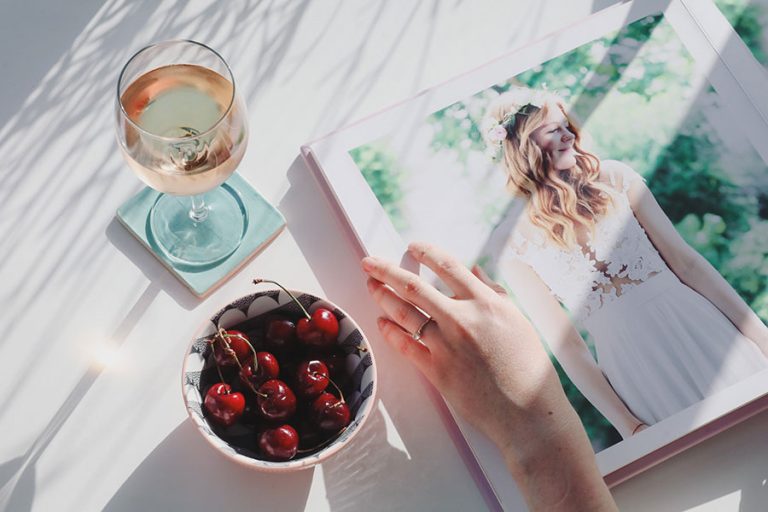 Folio Albums pastel purple Storybook wedding album