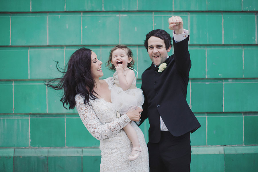 Manchester The Deaf Institute wedding | Manchester wedding photographer | Natural wedding photography Manchester | Alternative cool rock & roll wedding venue | Bride groom and daughter | Sasha Lee Photography