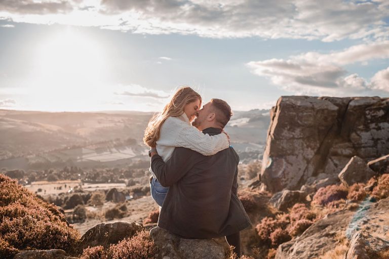 Vila & Laura ♡ Curbar Edge Engagement Photoshoot